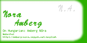 nora amberg business card